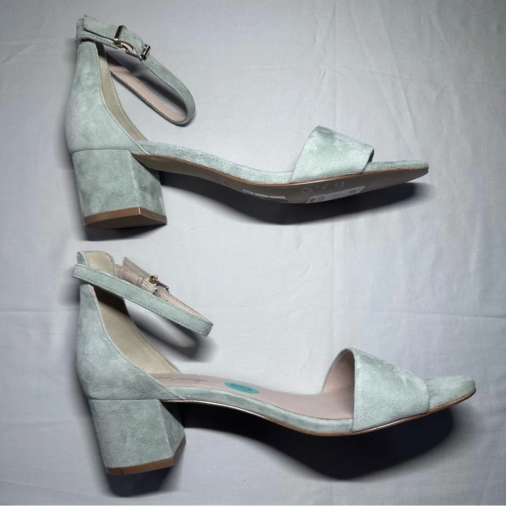 Free People Women's Suede Heels - Light green Size 8 - Picture 5 of 9